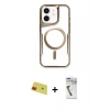 MARSİLYAN™- iPhone 11 Kılıf Yadigar Klasik Özel Seri - Şeffaf Uv Polymer Nano Ekran Koruyucu + Rainbow Kamera Lens Koruma Cam - KI