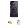 MARSİLYAN™- iPhone 11 Kılıf Yadigar Klasik Özel Seri - Şeffaf Uv Polymer Nano Ekran Koruyucu + Rainbow Kamera Lens Koruma Cam - KI