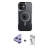 MARSİLYAN™- iPhone 11 Kılıf Yadigar Klasik Özel Seri - Şeffaf Uv Polymer Nano Ekran Koruyucu + Raze Metal Kamera Lens - MR