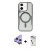 MARSİLYAN™- iPhone 11 Kılıf Yadigar Klasik Özel Seri - Şeffaf Uv Polymer Nano Ekran Koruyucu + Raze Metal Kamera Lens - MR