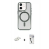 MARSİLYAN™- iPhone 11 Kılıf Yadigar Klasik Özel Seri - Şeffaf Uv Polymer Nano Ekran Koruyucu + Renkli Kamera Lens Koruma Cam - SI