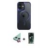 MARSİLYAN™- iPhone 11 Kılıf Yadigar Klasik Özel Seri - Siyah 360 Mat Full Body Arka Koruyucu + Raze Metal Kamera Lens - KI