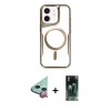 MARSİLYAN™- iPhone 11 Kılıf Yadigar Klasik Özel Seri - Siyah 360 Mat Full Body Arka Koruyucu + Raze Metal Kamera Lens - KI