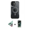 MARSİLYAN™- iPhone 11 Kılıf Yadigar Klasik Özel Seri - Siyah 360 Mat Full Body Arka Koruyucu + Raze Metal Kamera Lens - KI