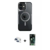 MARSİLYAN™- iPhone 11 Kılıf Yadigar Klasik Özel Seri - Siyah 360 Mat Full Body Arka Koruyucu + Pers Alüminyum Kamera Lens - LT