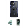 MARSİLYAN™- iPhone 11 Kılıf Yadigar Klasik Özel Seri - Siyah 360 Mat Full Body Arka Koruyucu + Raze Metal Kamera Lens - MI