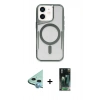 MARSİLYAN™- iPhone 11 Kılıf Yadigar Klasik Özel Seri - Siyah 360 Mat Full Body Arka Koruyucu + Raze Metal Kamera Lens - MI