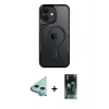 MARSİLYAN™- iPhone 11 Kılıf Yadigar Klasik Özel Seri - Siyah 360 Mat Full Body Arka Koruyucu + Raze Metal Kamera Lens - MI