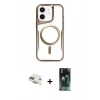 MARSİLYAN™- iPhone 11 Kılıf Yadigar Klasik Özel Seri - Siyah 360 Mat Full Body Arka Koruyucu + Pers Alüminyum Kamera Lens - GD