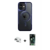 MARSİLYAN™- iPhone 11 Kılıf Yadigar Klasik Özel Seri - Siyah 360 Mat Full Body Arka Koruyucu + Pers Alüminyum Kamera Lens - YL