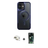 MARSİLYAN™- iPhone 11 Kılıf Yadigar Klasik Özel Seri - Siyah 360 Mat Full Body Arka Koruyucu + Pers Alüminyum Kamera Lens - GD