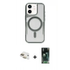 MARSİLYAN™- iPhone 11 Kılıf Yadigar Klasik Özel Seri - Siyah 360 Mat Full Body Arka Koruyucu + Pers Alüminyum Kamera Lens - GD