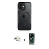 MARSİLYAN™- iPhone 11 Kılıf Yadigar Klasik Özel Seri - Siyah 360 Mat Full Body Arka Koruyucu + Pers Alüminyum Kamera Lens - GD