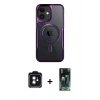 MARSİLYAN™- iPhone 11 Kılıf Yadigar Klasik Özel Seri - Siyah 360 Mat Full Body Arka Koruyucu + PVD Metal Kamera Lens - SH