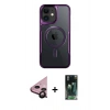 MARSİLYAN™- iPhone 11 Kılıf Yadigar Klasik Özel Seri - Siyah 360 Mat Full Body Arka Koruyucu + Raze Metal Kamera Lens - SH