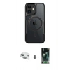 MARSİLYAN™- iPhone 11 Kılıf Yadigar Klasik Özel Seri - Siyah 360 Mat Full Body Arka Koruyucu + Pers Alüminyum Kamera Lens - YL