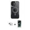 MARSİLYAN™- iPhone 11 Kılıf Yadigar Klasik Özel Seri - Siyah 360 Mat Full Body Arka Koruyucu + Pers Alüminyum Kamera Lens - YL