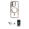 MARSİLYAN™- iPhone 11 Kılıf Yadigar Klasik Özel Seri - Siyah 360 Mat Full Body Arka Koruyucu + Pers Alüminyum Kamera Lens - YL