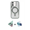 MARSİLYAN™- iPhone 11 Kılıf Yadigar Klasik Özel Seri - Siyah 3D Antistatik Cam Ekran Koruyucu + Raze Metal Kamera Lens - KI