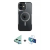MARSİLYAN™- iPhone 11 Kılıf Yadigar Klasik Özel Seri - Siyah 3D Antistatik Cam Ekran Koruyucu + Raze Metal Kamera Lens - MI