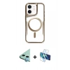 MARSİLYAN™- iPhone 11 Kılıf Yadigar Klasik Özel Seri - Siyah 3D Antistatik Cam Ekran Koruyucu + Raze Metal Kamera Lens - MI