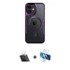 MARSİLYAN™- iPhone 11 Kılıf Yadigar Klasik Özel Seri - Siyah 3D Antistatik Cam Ekran Koruyucu + Kamera Lens Koruma Cam - SF