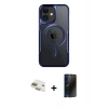 MARSİLYAN™- iPhone 11 Kılıf Yadigar Klasik Özel Seri - Siyah 3D Antistatik Hayalet Cam Ekran Koruyucu + Pers Alüminyum Kamera Lens - GD