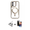 MARSİLYAN™- iPhone 11 Kılıf Yadigar Klasik Özel Seri - Siyah 3D Antistatik Mat Seramik Nano Ekran Koruyucu + Raze Metal Kamera Lens - GS
