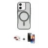 MARSİLYAN™- iPhone 11 Kılıf Yadigar Klasik Özel Seri - Siyah 3D Antistatik Mat Seramik Nano Ekran Koruyucu + Pers Alüminyum Kamera Lens - KI