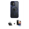 MARSİLYAN™- iPhone 11 Kılıf Yadigar Klasik Özel Seri - Siyah 3D Antistatik Mat Seramik Nano Ekran Koruyucu + Kamera Lens Koruma Cam - SF