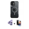 MARSİLYAN™- iPhone 11 Kılıf Yadigar Klasik Özel Seri - Siyah 3D Antistatik Mat Seramik Nano Ekran Koruyucu + Raze Metal Kamera Lens - MR