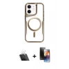 MARSİLYAN™- iPhone 11 Kılıf Yadigar Klasik Özel Seri - Siyah 3D Antistatik Mat Seramik Nano Ekran Koruyucu + Kamera Lens Koruma Cam - SF