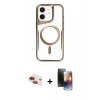MARSİLYAN™- iPhone 11 Kılıf Yadigar Klasik Özel Seri - Siyah 3D Antistatik Mat Seramik Nano Ekran Koruyucu + Pers Alüminyum Kamera Lens - KI