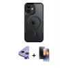 MARSİLYAN™- iPhone 11 Kılıf Yadigar Klasik Özel Seri - Siyah 3D Antistatik Mat Seramik Nano Ekran Koruyucu + Raze Metal Kamera Lens - MR