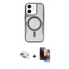 MARSİLYAN™- iPhone 11 Kılıf Yadigar Klasik Özel Seri - Siyah 3D Antistatik Mat Seramik Nano Ekran Koruyucu + Pers Alüminyum Kamera Lens - YL