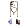 MARSİLYAN™- iPhone 11 Kılıf Yadigar Klasik Özel Seri - Siyah 3D Antistatik Mat Seramik Nano Ekran Koruyucu + Raze Metal Kamera Lens - MR
