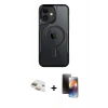 MARSİLYAN™- iPhone 11 Kılıf Yadigar Klasik Özel Seri - Siyah 3D Antistatik Mat Seramik Nano Ekran Koruyucu + Pers Alüminyum Kamera Lens - GD