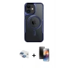 MARSİLYAN™- iPhone 11 Kılıf Yadigar Klasik Özel Seri - Siyah 3D Antistatik Mat Seramik Nano Ekran Koruyucu + Pers Alüminyum Kamera Lens - GI