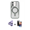 MARSİLYAN™- iPhone 11 Kılıf Yadigar Klasik Özel Seri - Siyah 3D Antistatik Mat Seramik Nano Ekran Koruyucu + Raze Metal Kamera Lens - MR