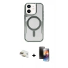 MARSİLYAN™- iPhone 11 Kılıf Yadigar Klasik Özel Seri - Siyah 3D Antistatik Mat Seramik Nano Ekran Koruyucu + Pers Alüminyum Kamera Lens - GD