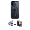 MARSİLYAN™- iPhone 11 Kılıf Yadigar Klasik Özel Seri - Siyah 3D Antistatik Mat Seramik Nano Ekran Koruyucu + Raze Metal Kamera Lens - MR