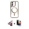 MARSİLYAN™- iPhone 11 Kılıf Yadigar Klasik Özel Seri - Siyah 3D Antistatik Mat Seramik Nano Ekran Koruyucu + Raze Metal Kamera Lens - SH