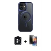 MARSİLYAN™- iPhone 11 Kılıf Yadigar Klasik Özel Seri - Siyah 3D Antistatik Mat Seramik Nano Ekran Koruyucu + PVD Metal Kamera Lens - SH