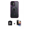 MARSİLYAN™- iPhone 11 Kılıf Yadigar Klasik Özel Seri - Siyah 3D Antistatik Mat Seramik Nano Ekran Koruyucu + PVD Metal Kamera Lens - TU