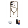 MARSİLYAN™- iPhone 11 Kılıf Yadigar Klasik Özel Seri - Siyah 3D Antistatik Mat Seramik Nano Ekran Koruyucu + Pers Alüminyum Kamera Lens - LT