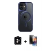 MARSİLYAN™- iPhone 11 Kılıf Yadigar Klasik Özel Seri - Siyah 3D Antistatik Mat Seramik Nano Ekran Koruyucu + PVD Metal Kamera Lens - TU