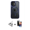MARSİLYAN™- iPhone 11 Kılıf Yadigar Klasik Özel Seri - Siyah 3D Antistatik Mat Seramik Nano Ekran Koruyucu + Raze Metal Kamera Lens - GS