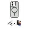 MARSİLYAN™- iPhone 11 Kılıf Yadigar Klasik Özel Seri - Siyah 3D Antistatik Mat Seramik Nano Ekran Koruyucu + Raze Metal Kamera Lens - GS