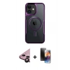 MARSİLYAN™- iPhone 11 Kılıf Yadigar Klasik Özel Seri - Siyah 3D Antistatik Mat Seramik Nano Ekran Koruyucu + Raze Metal Kamera Lens - SH