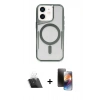 MARSİLYAN™- iPhone 11 Kılıf Yadigar Klasik Özel Seri - Siyah 3D Antistatik Mat Seramik Nano Ekran Koruyucu + Kamera Lens Koruma Cam - SF
